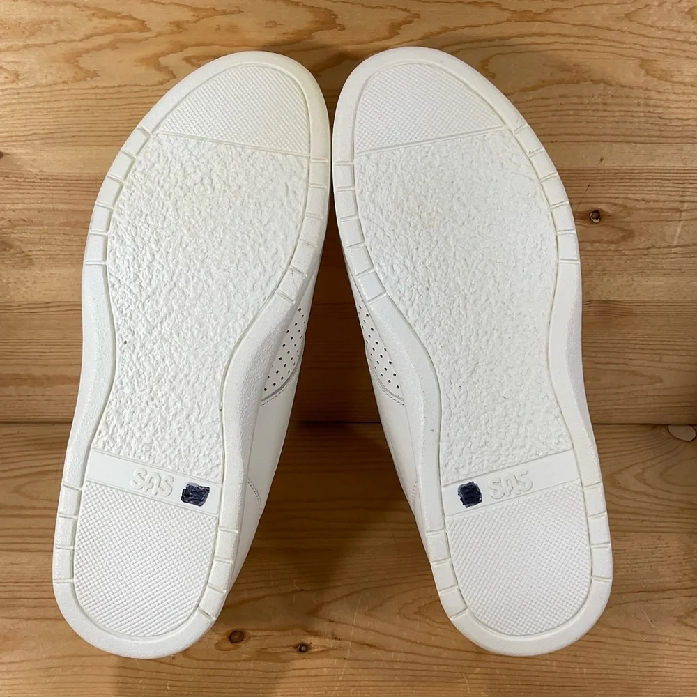SAS Free Time Tripad Comfort Shoes Women’s 12 WW Double Wide White Leather USA